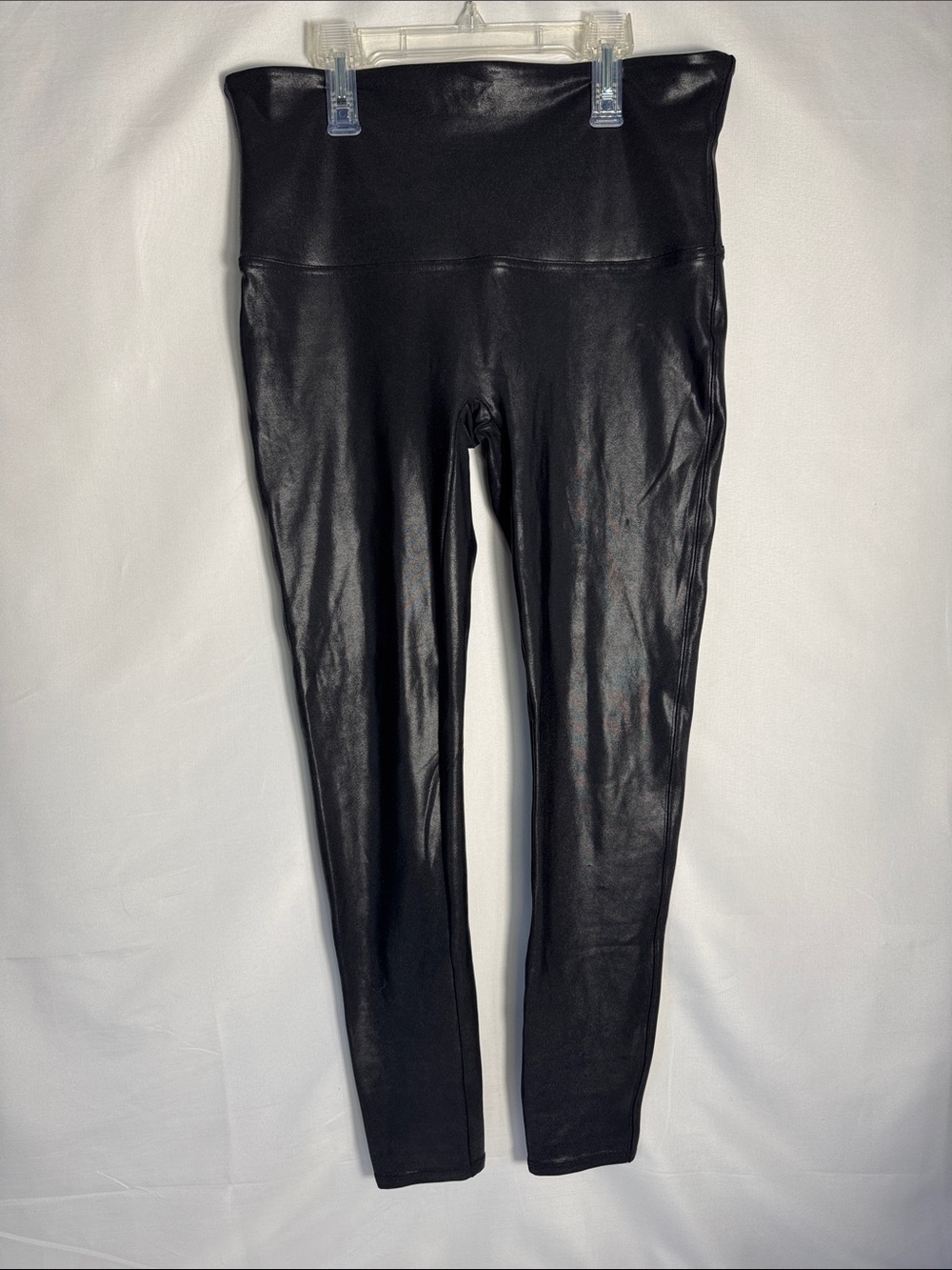 Spanx High-Rise Black Faux Leather Jeggings Women’s Size 1X
